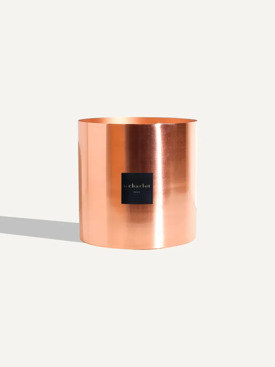 By Charlot cache-pot métal cuivre mat L 18 cm