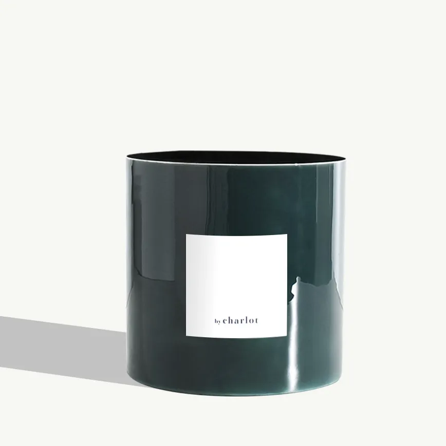 By Charlot Pot L cache-pot grand modèle céramique et métal