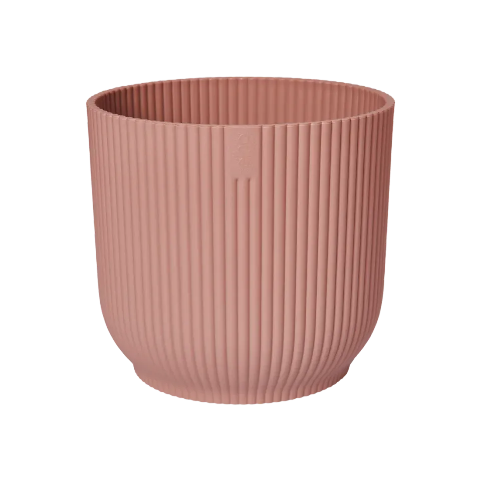 Elho Vibes Fold Rond cache-pot blanc soie 14 cm recyclé