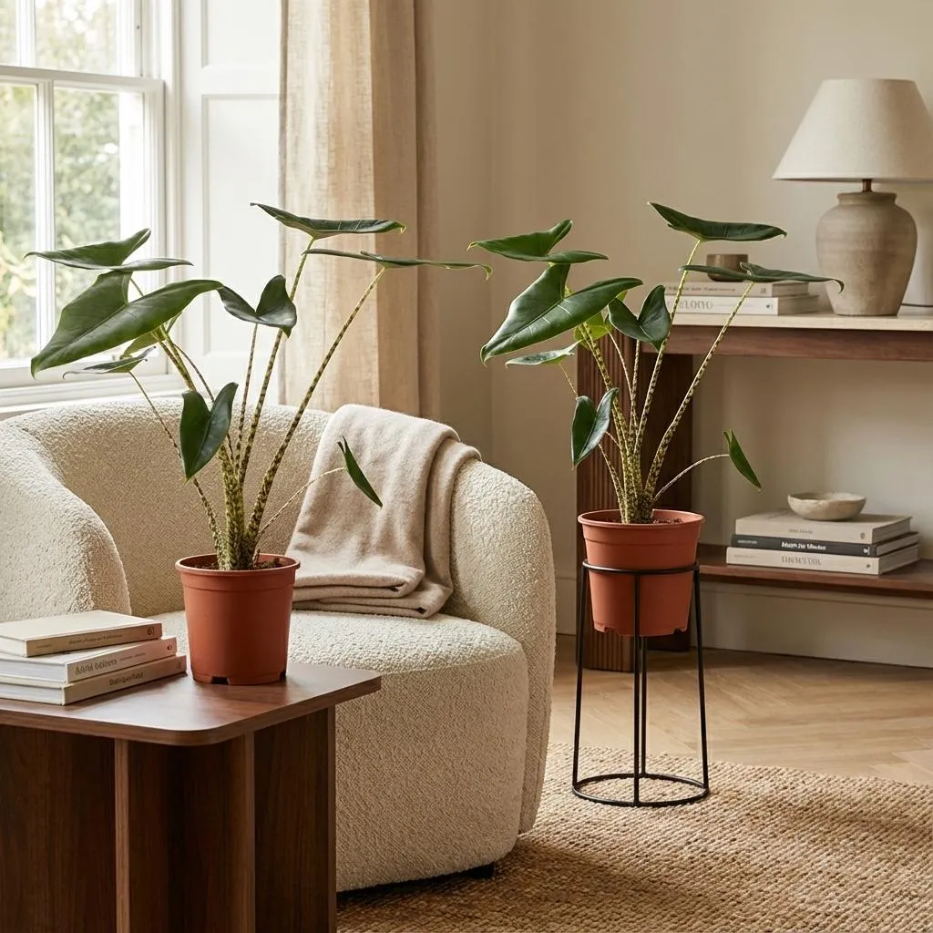 Plant and Stories Zebrina alocasia pot 21 cm lot de 2