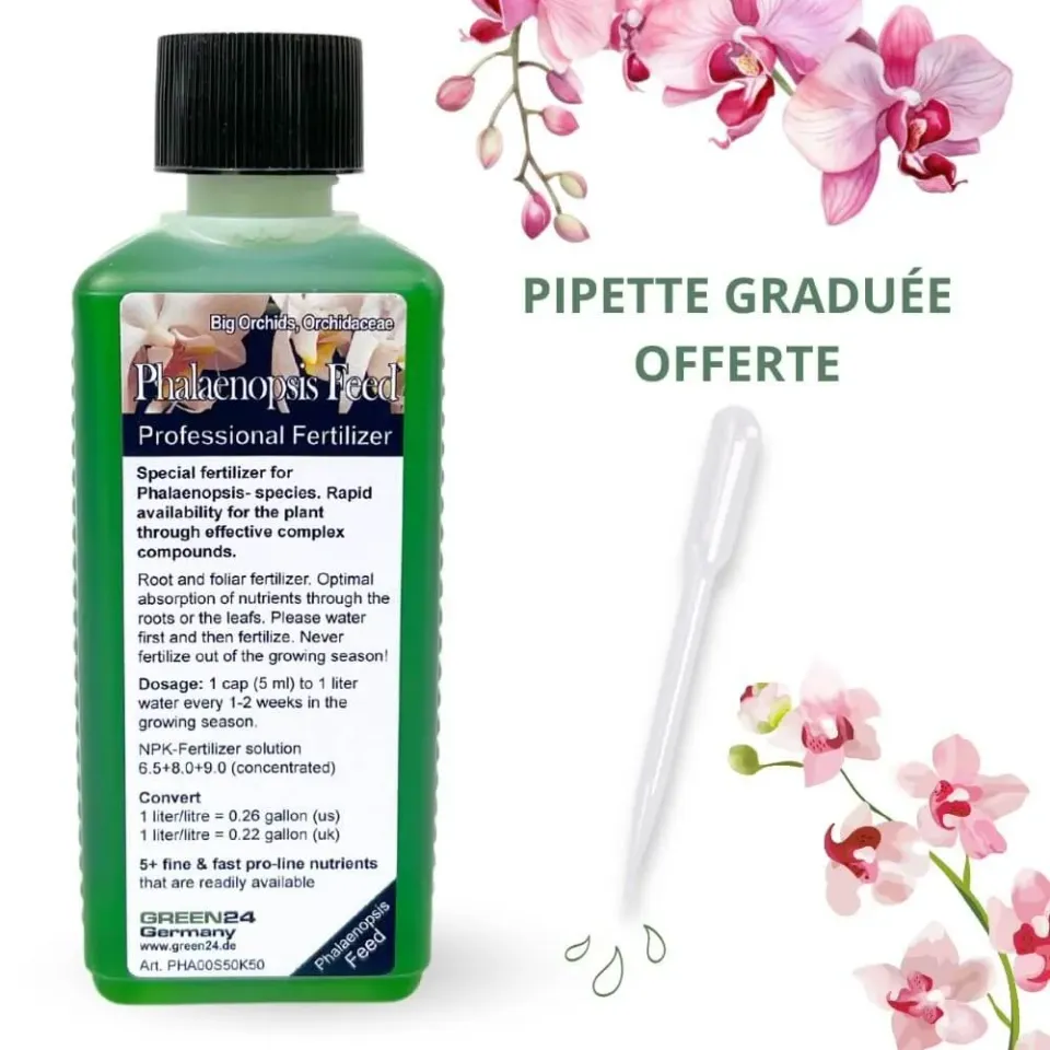 Plant and Stories Phalaenopsis engrais orchidées 250 ml pipette