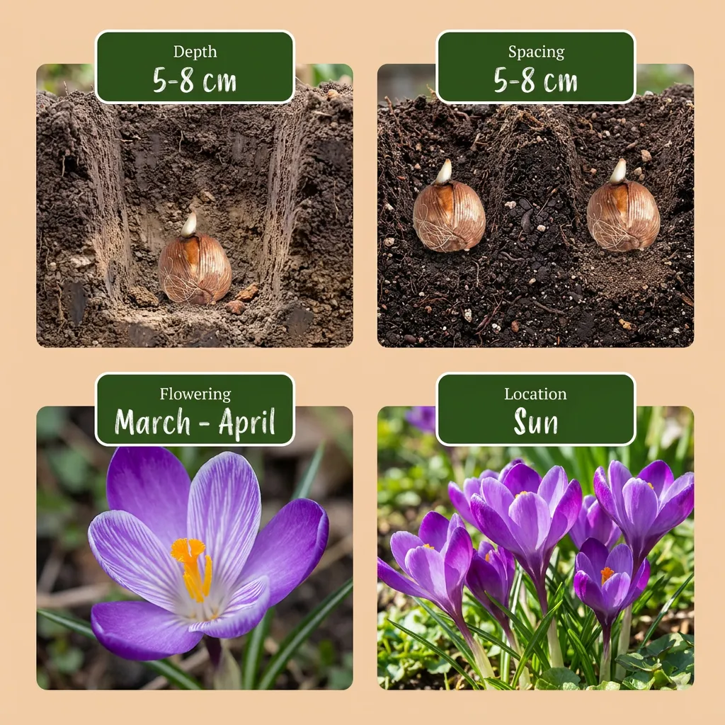 Plant and Stories Crocus Ruby Giant bulbes 100 bulbes violet