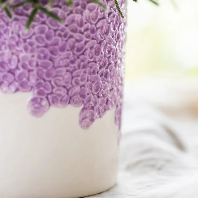 Plant and Stories Floral cache-pots céramique violet lot de 3