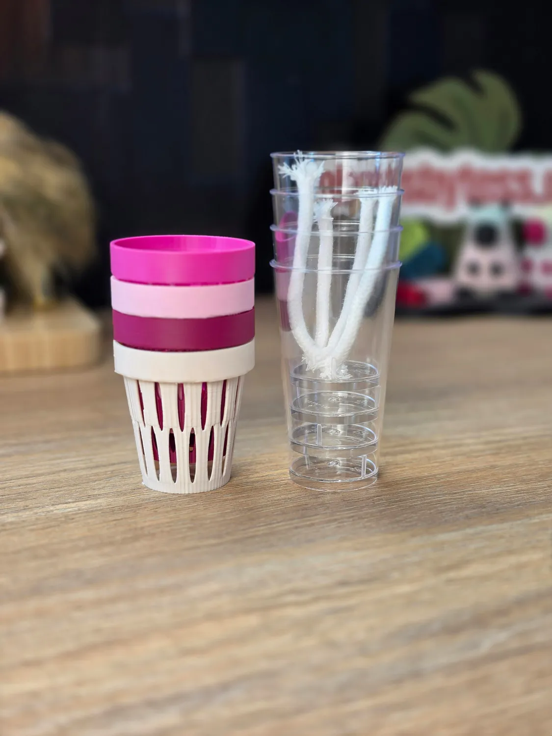plant.ess Mini Sips pots auto-arrosants lot 4 transparents