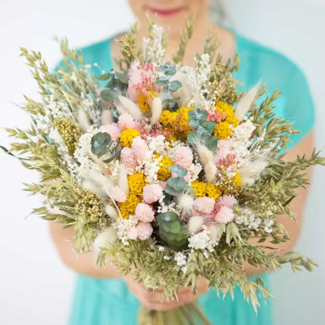 Réconciliation Végétale Joséphine bouquet fleurs séchées XXL rose