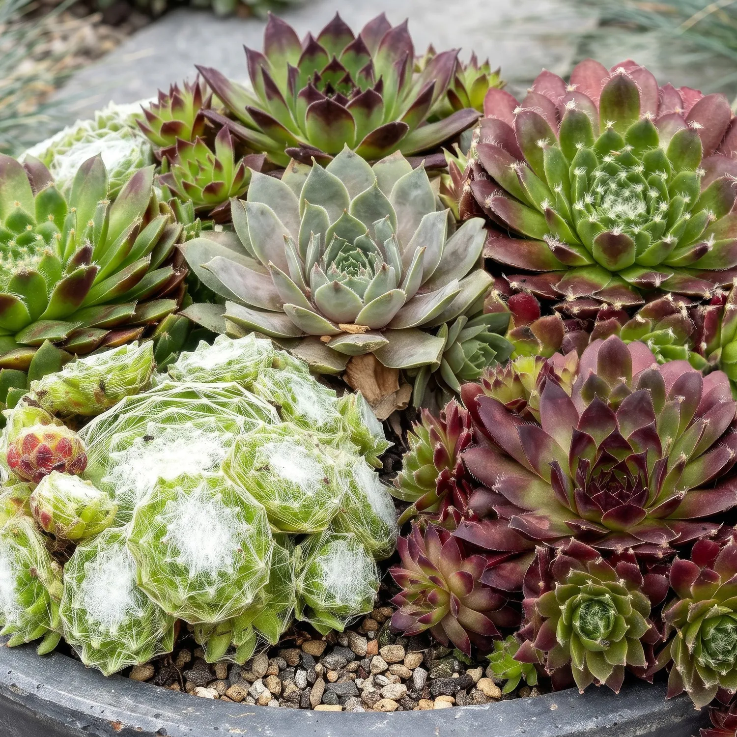Plant and Stories Joubarbe Big Sam succulente lot 6 pot 7cm