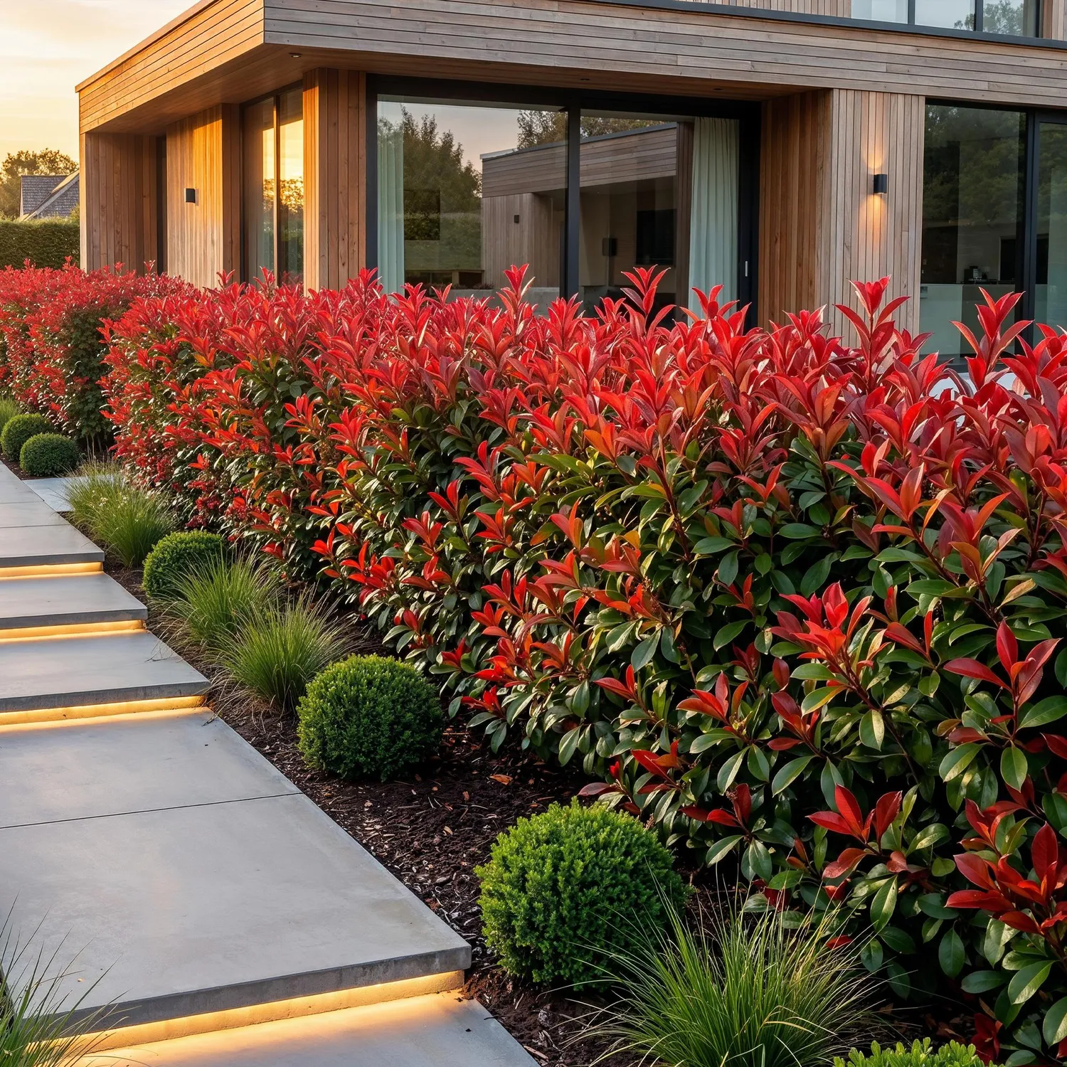 Plant and Stories Red Robin photinia haie 8 plants pot 9 cm