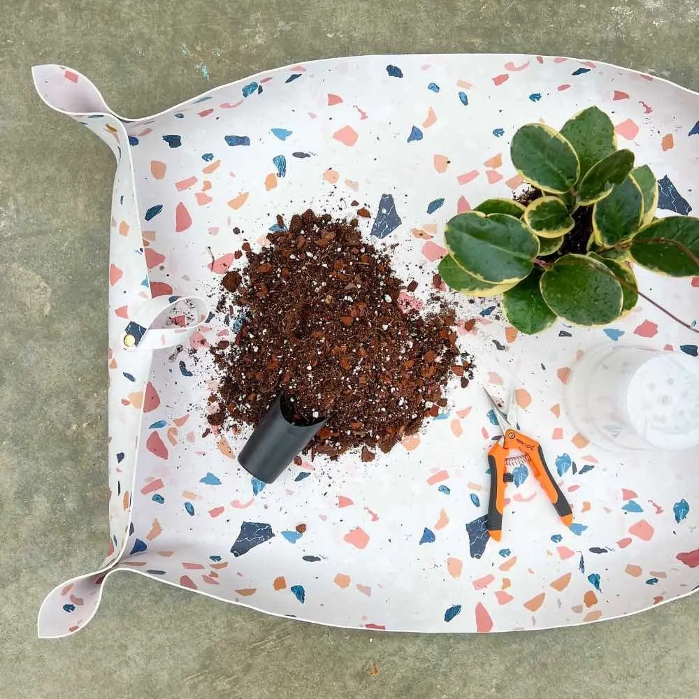 Plant and Stories Tapis Rempotage simili cuir Vert impérial
