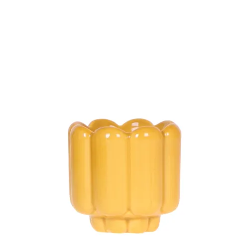 Plant and Stories Retro Shine cache-pot céramique 12 cm rouge