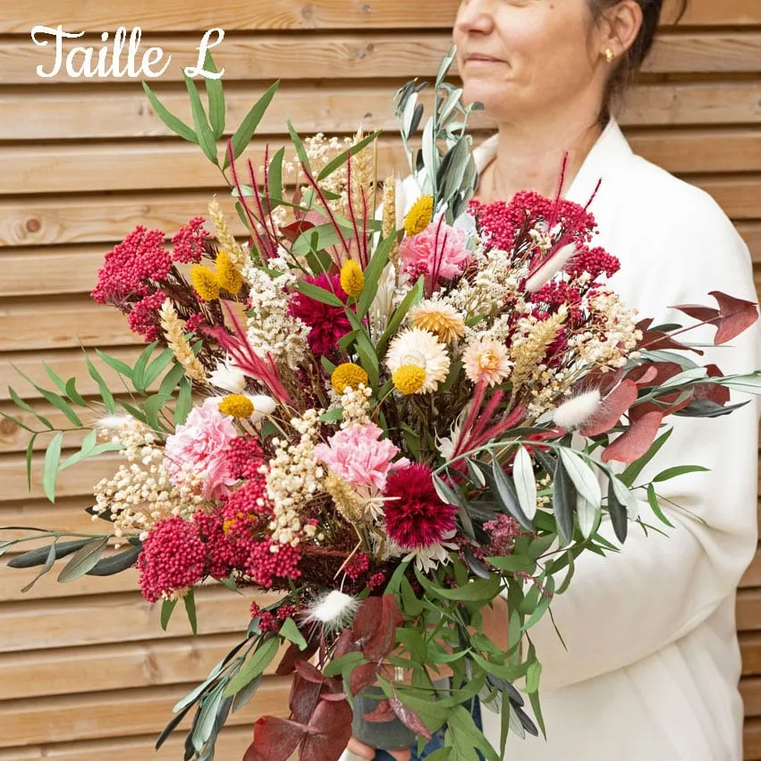 Réconciliation Végétale Albizia bouquet séché rose M 50 cm