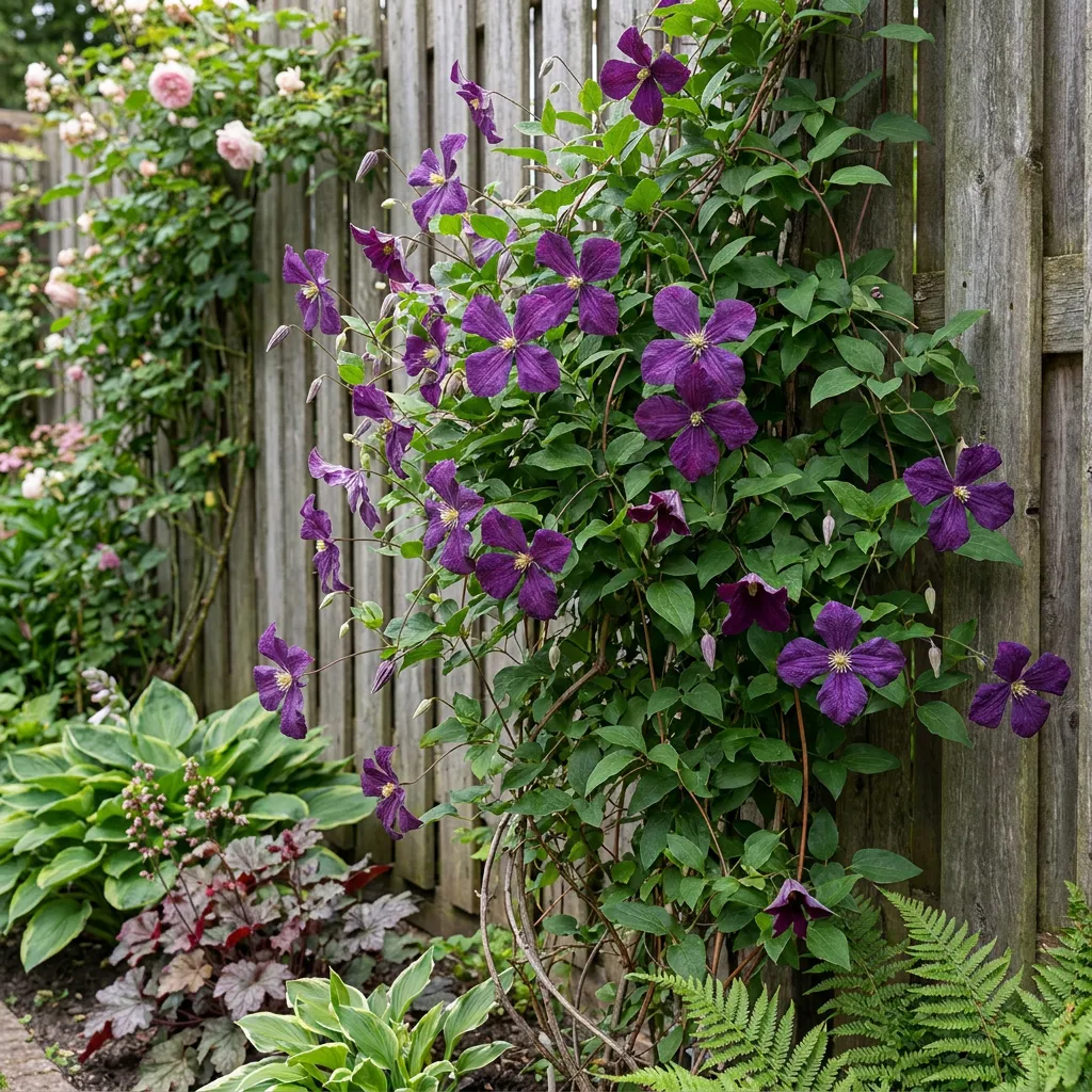 Plant and Stories Clématite Polish Spirit grimpante 4 plants violet