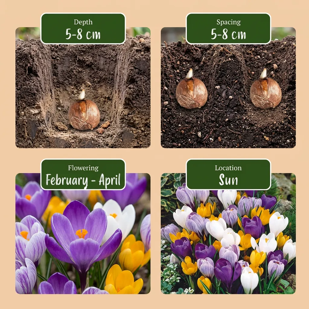 Plant and Stories Crocus grandes fleurs bulbes 60 bulbes mélange