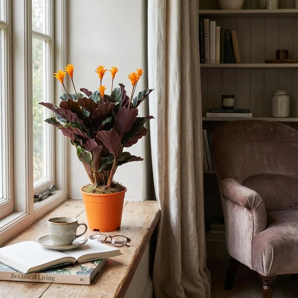Plant and Stories Calathea Crocata plante d'intérieur 14cm velours
