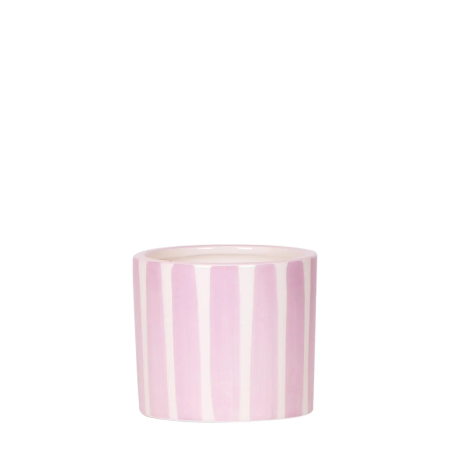 Plant and Stories Painted Stripe cache-pot céramique jaune 9 cm