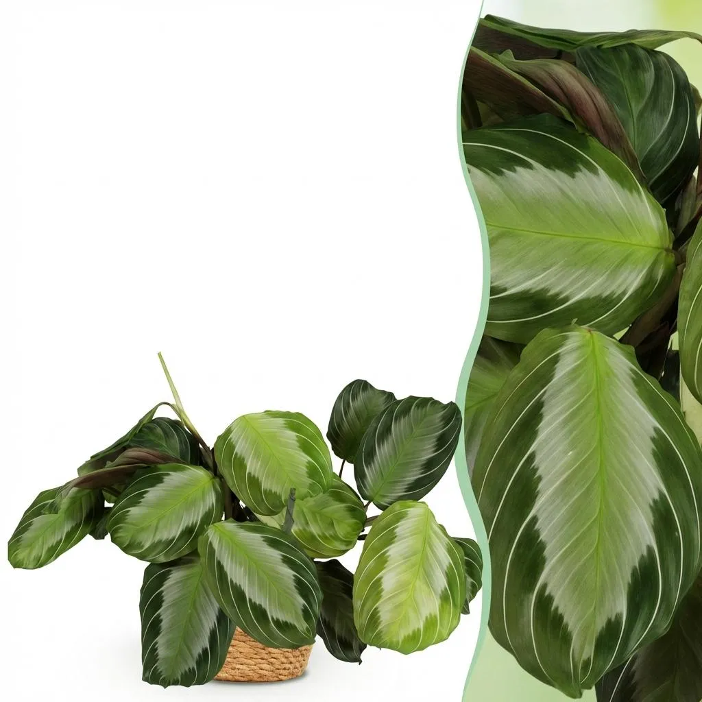 Plant and Stories Fascinator Silverband maranta pot 12 cm argenté