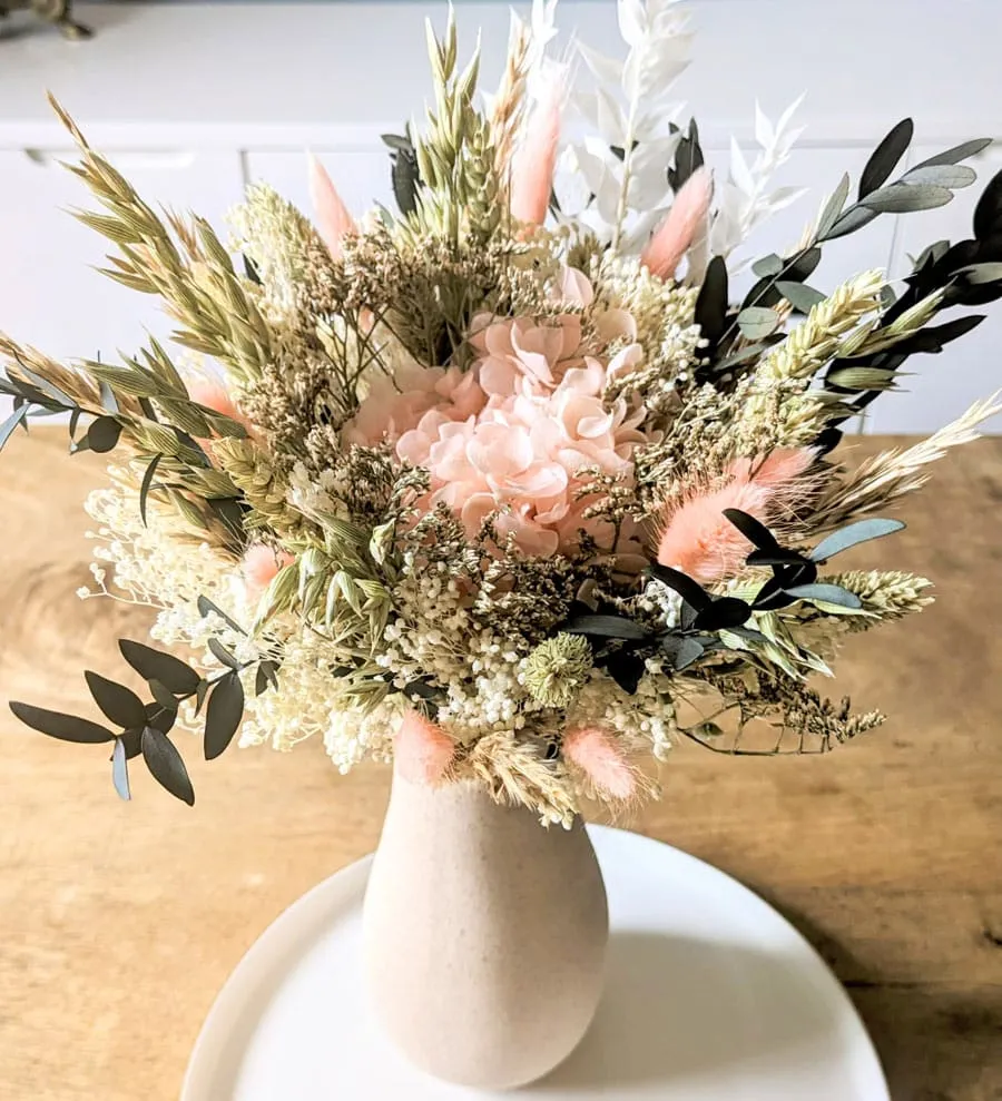 Réconciliation Végétale Lucette bouquet fleurs séchées rose melon