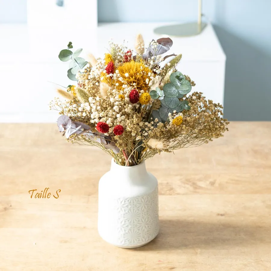 Réconciliation Végétale Pauline bouquet fleurs séchées jaune M