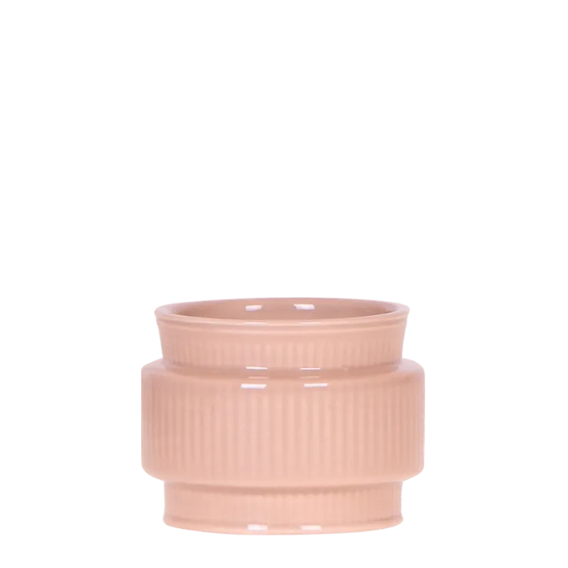 Plant and Stories cache-pot céramique nervuré blanc 12 cm
