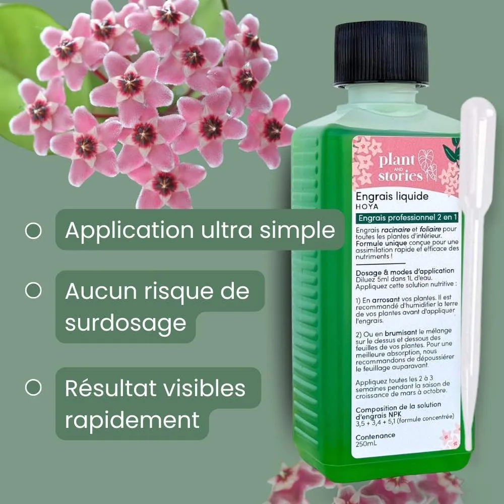 Plant and Stories Engrais Hoya liquide 250 ml floraison pipette