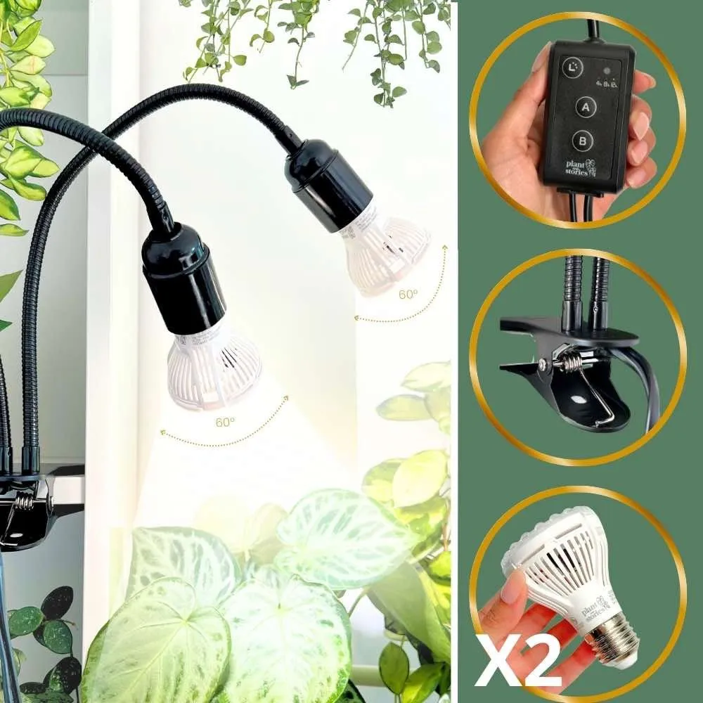 Plant and Stories Lampe horticole spectre complet 2 ampoules