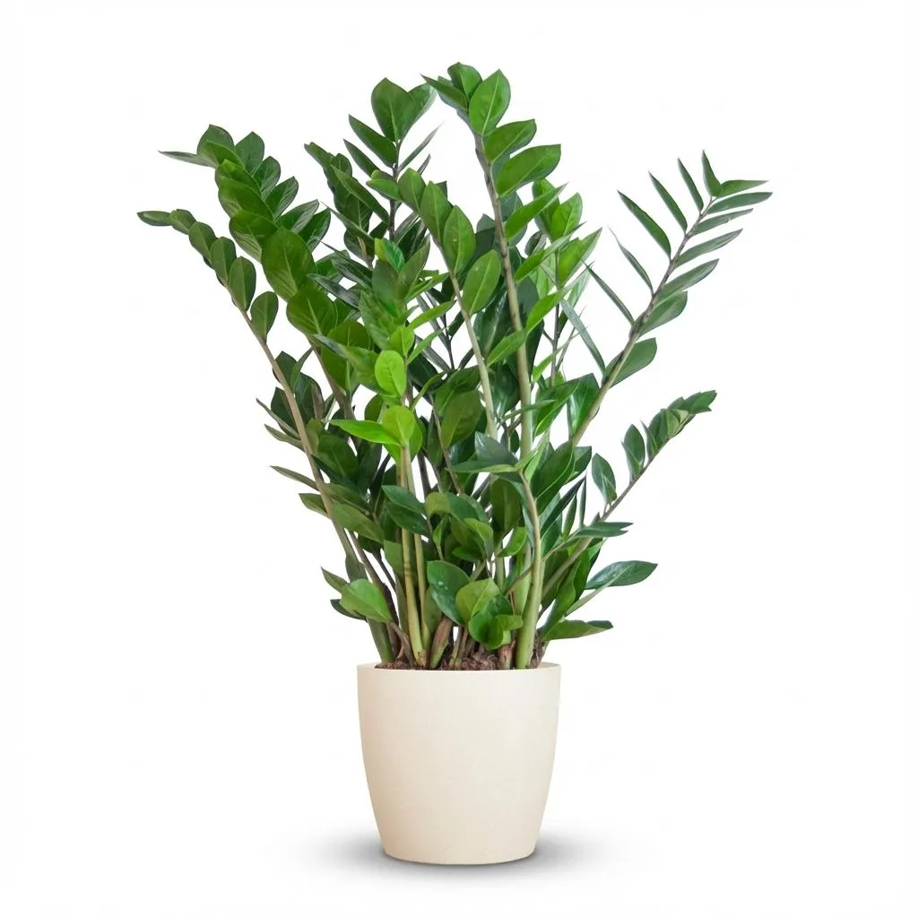 Plant and Stories Zamioculcas Zamiifolia plante 80 cm panier vernissé