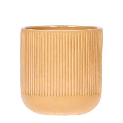 Plant and Stories Flare cache-pot céramique nervuré 9 cm vert