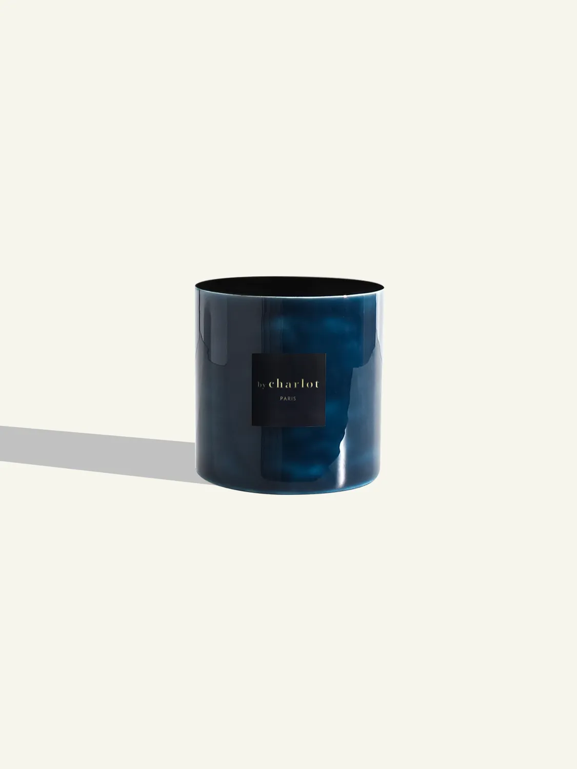 By Charlot cache-pot métal bleu minuit 14 cm
