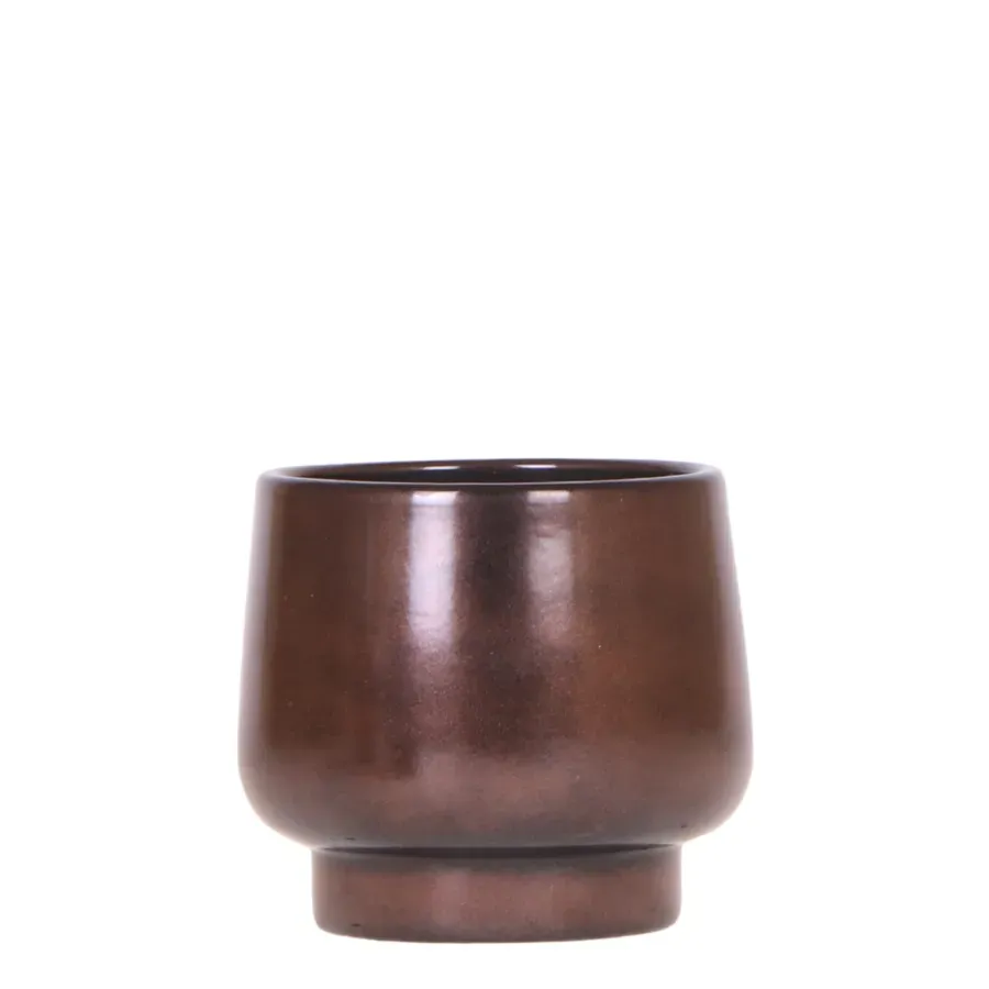 Plant and Stories cache-pot céramique cuivré 9 cm scandinave