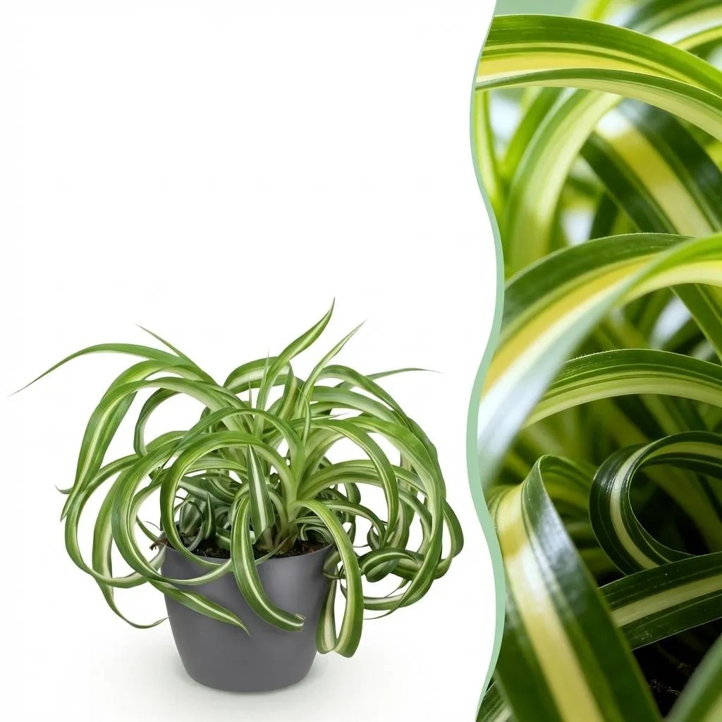 Plant and Stories Chlorophytum Bonnie plante pot 12cm bouclée