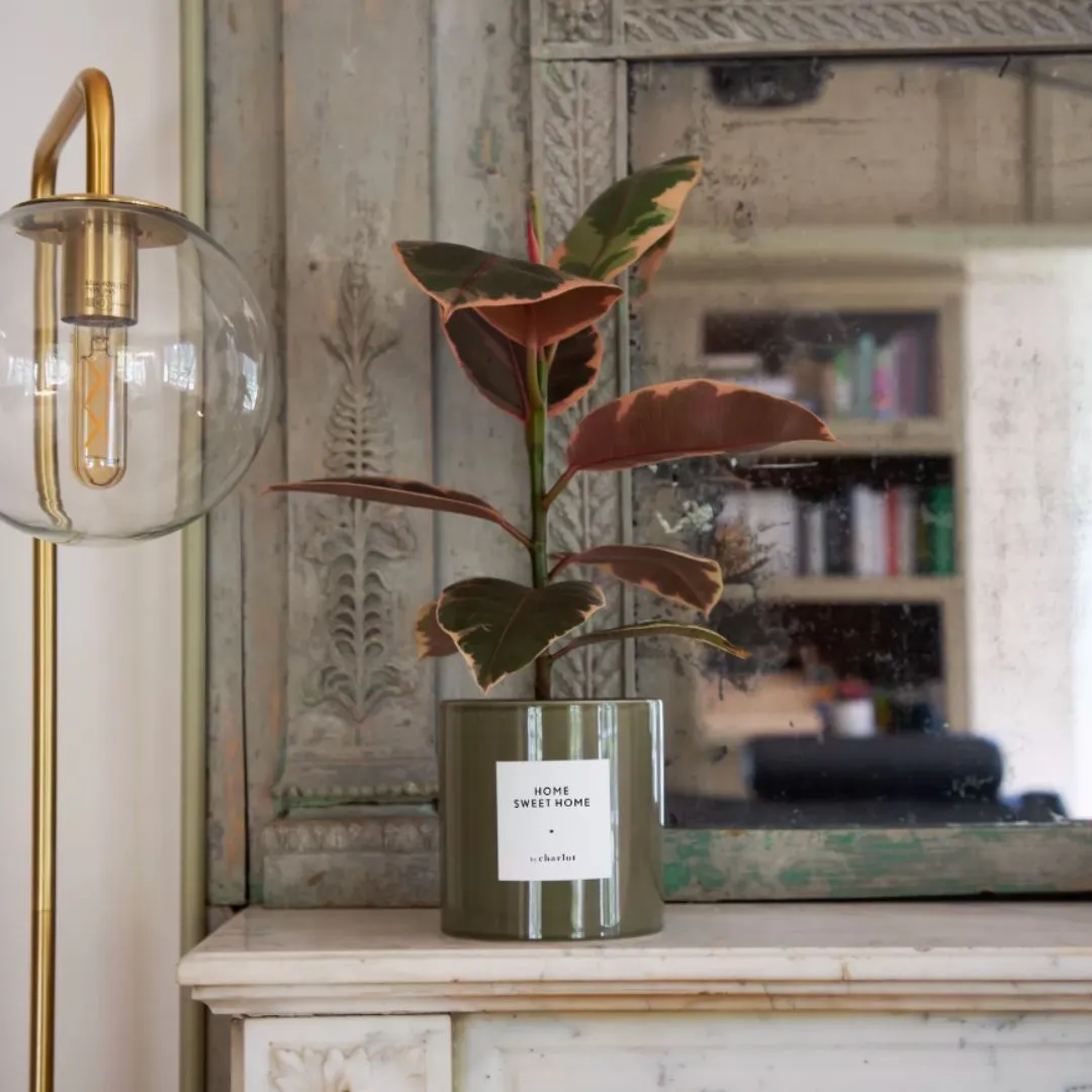 By Charlot Céramique Vert Olive cache-pot 14 cm
