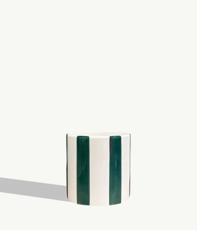 By Charlot Color Block cache-pot Vert Forêt rayé 18 cm