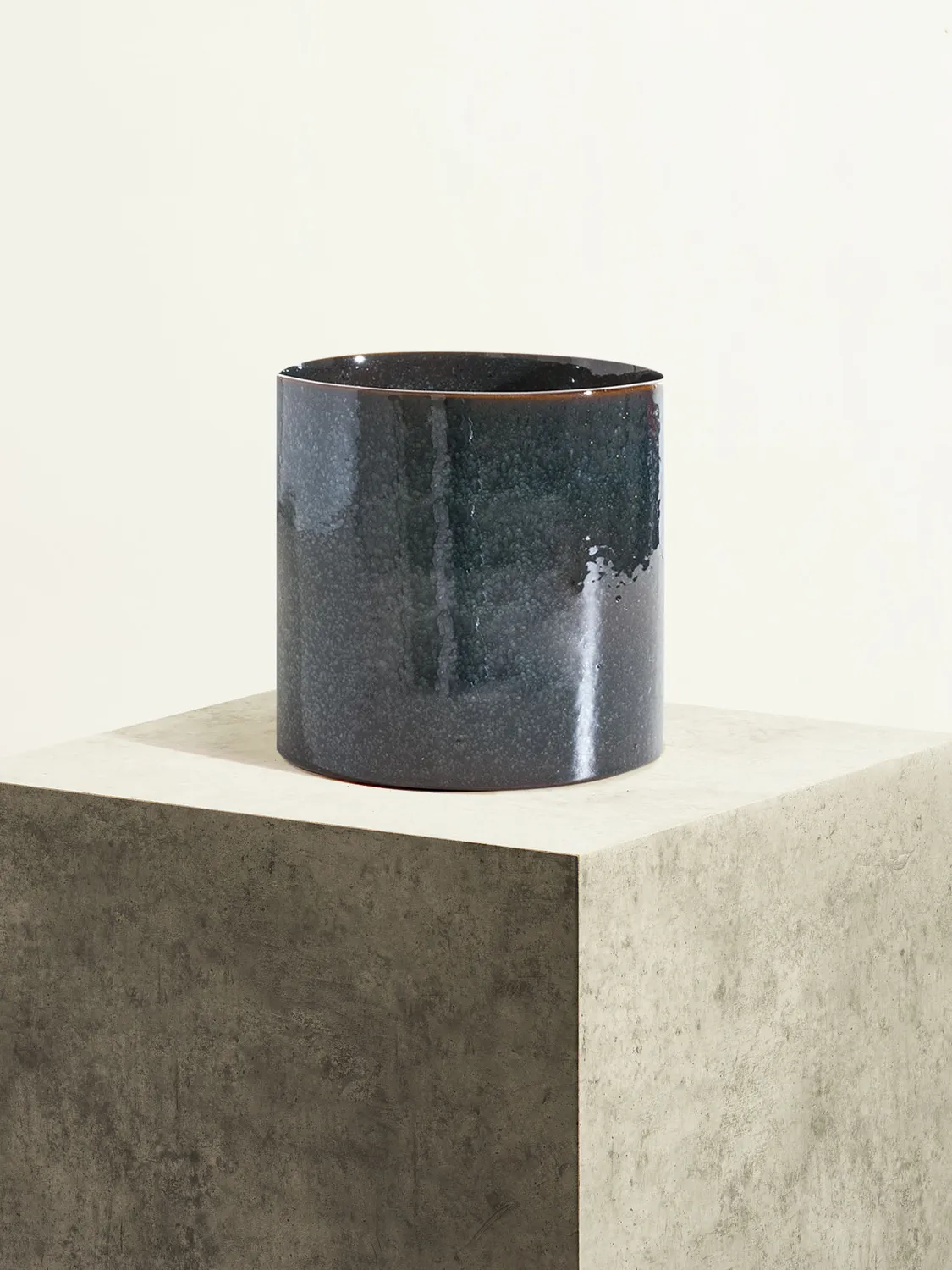 By Charlot cache-pot céramique L 18 cm Noir Basalte mat