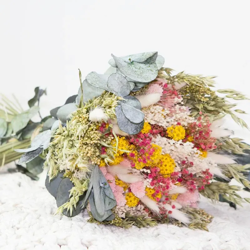 Réconciliation Végétale Madeleine bouquet fleurs séchées jaune rose