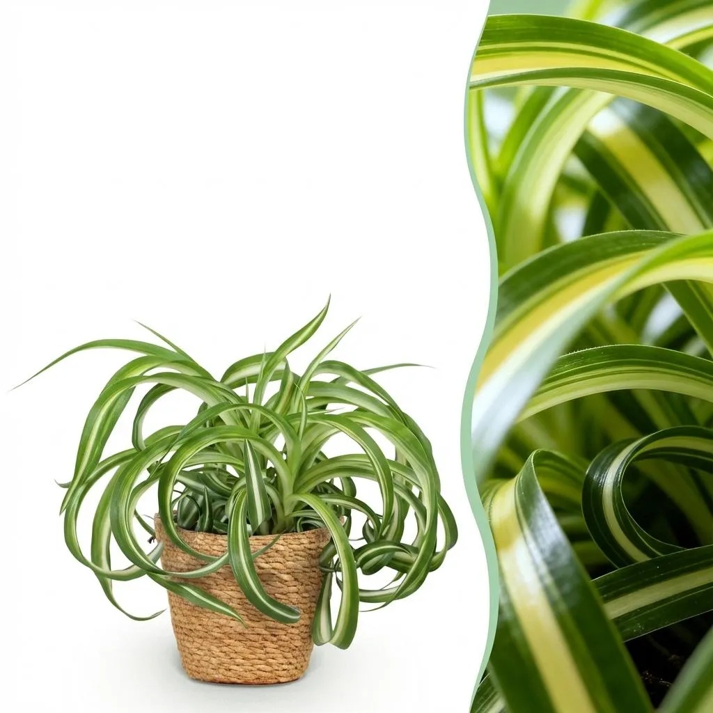 Plant and Stories Chlorophytum Bonnie plante pot 12cm bouclée