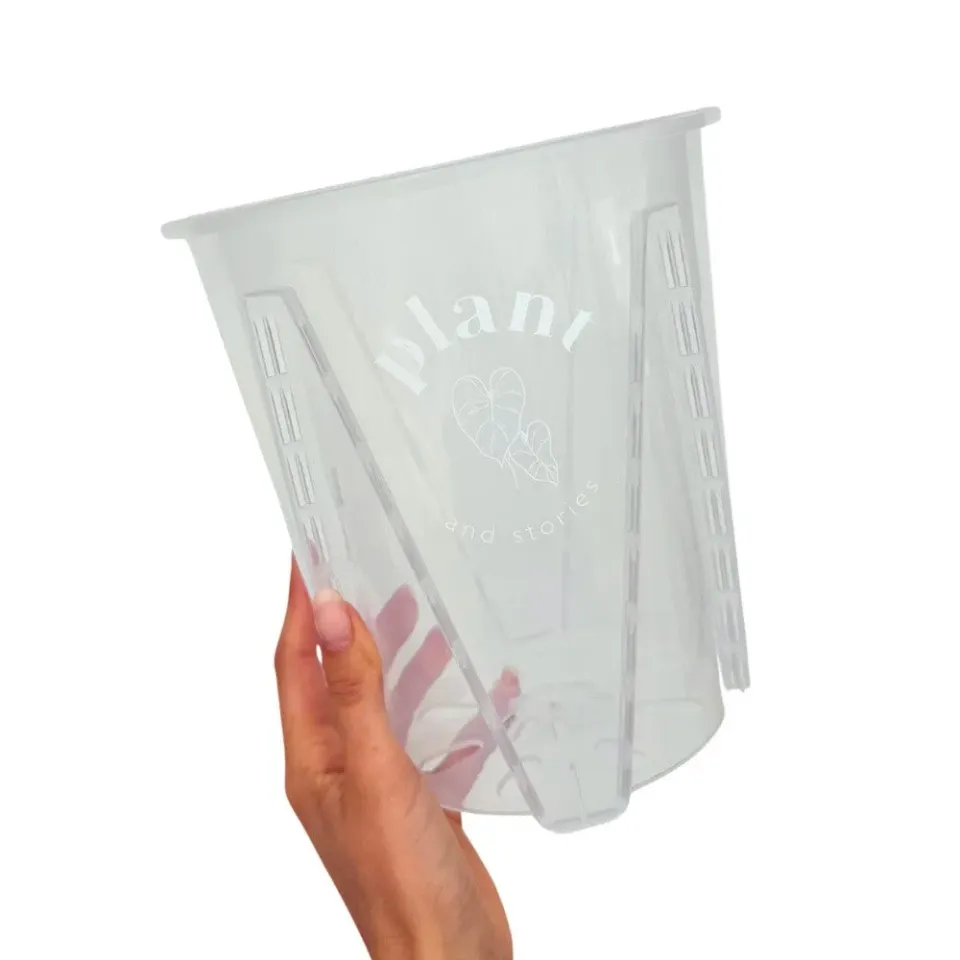 Plant and Stories Pot Aracées Transparent pot culture 10cm drainant