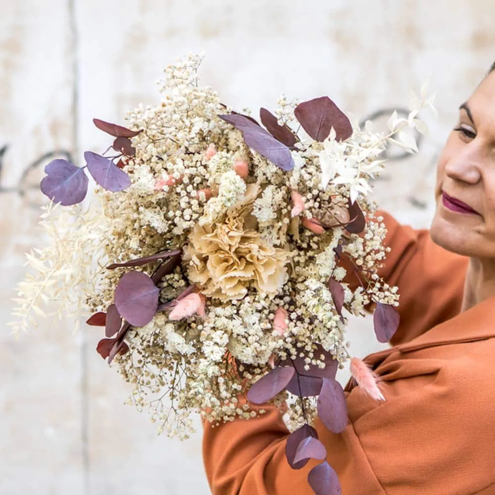 Réconciliation Végétale Gisèle bouquet fleurs séchées eucalyptus