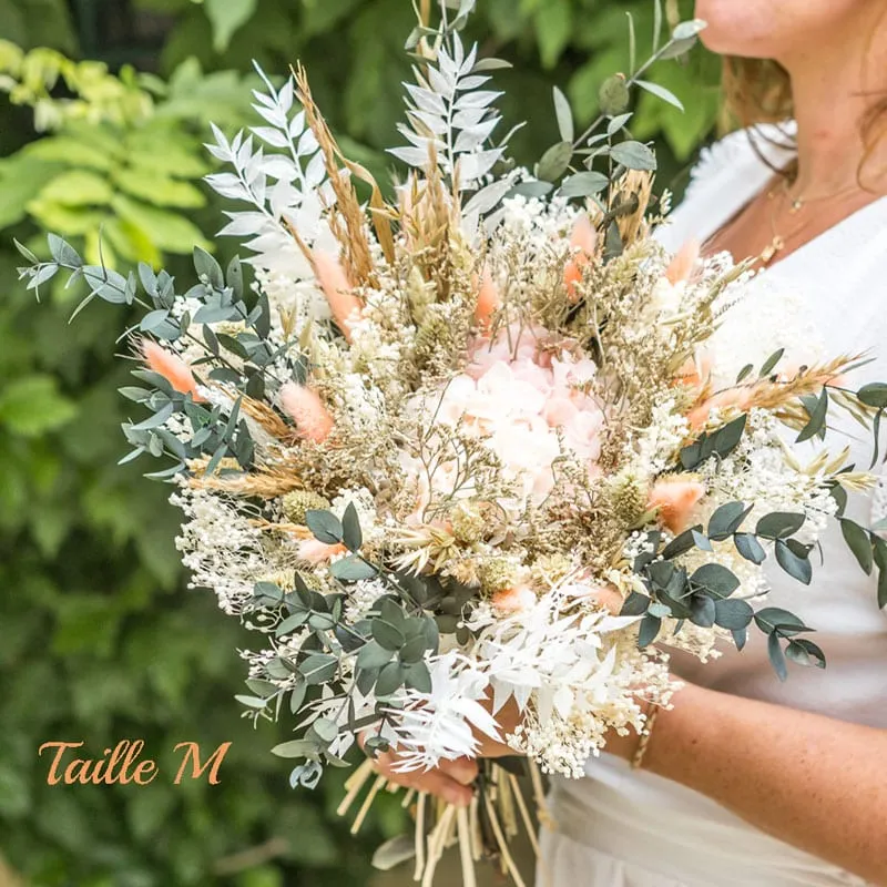 Réconciliation Végétale Lucette bouquet fleurs séchées rose melon