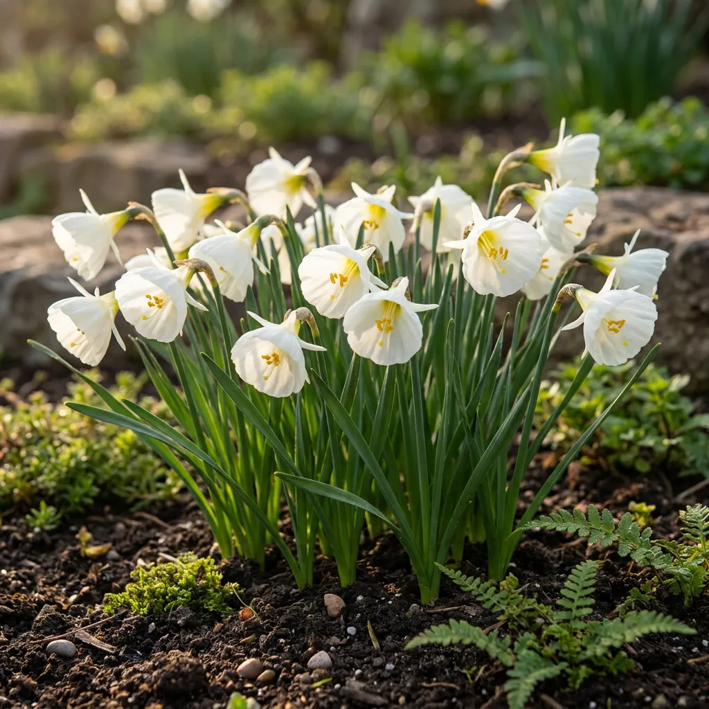 PLANT AND STORIES Narcisse White Petticoat bulbes x20 floraison blanche