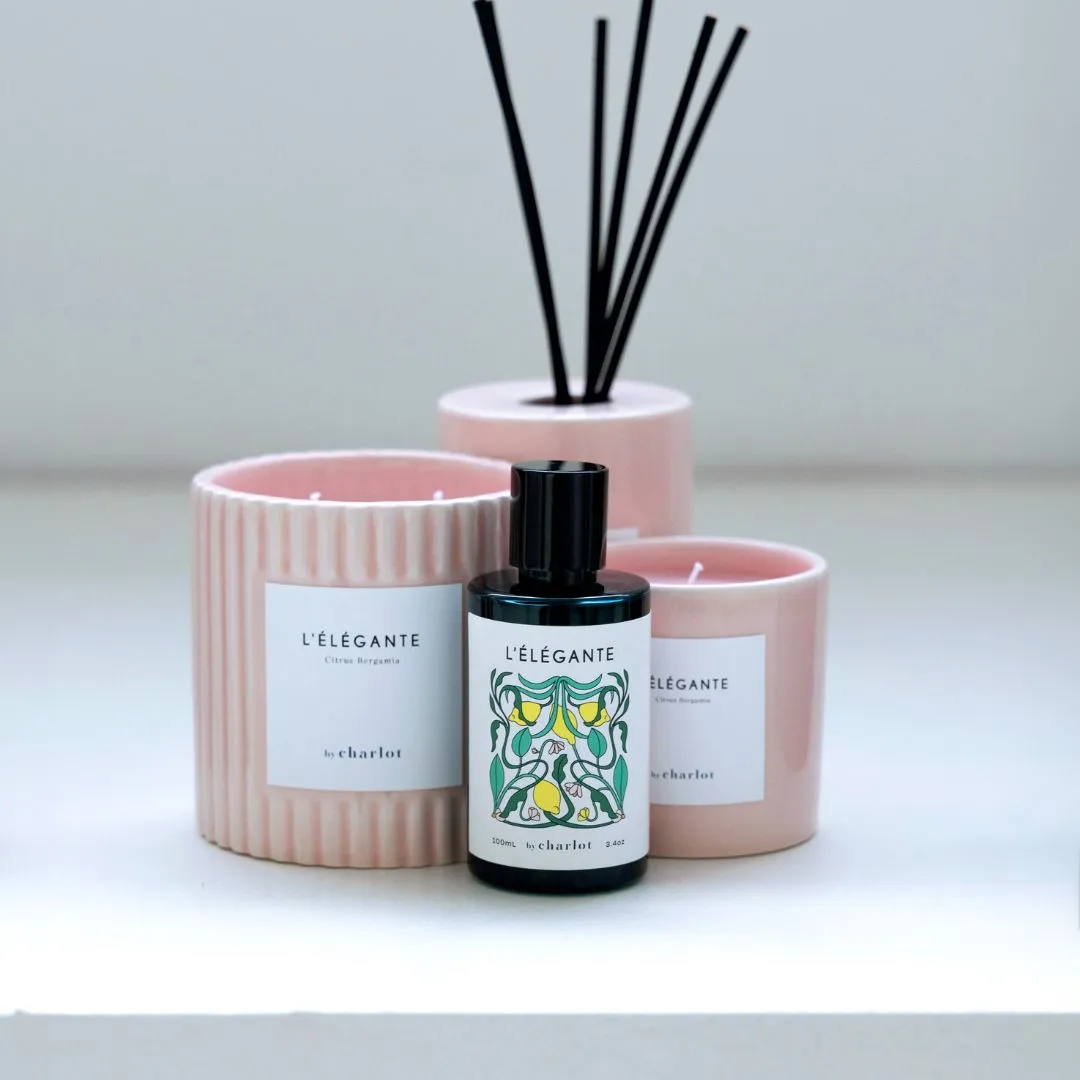 By Charlot L'Élégante grande bougie parfumée 3 mèches