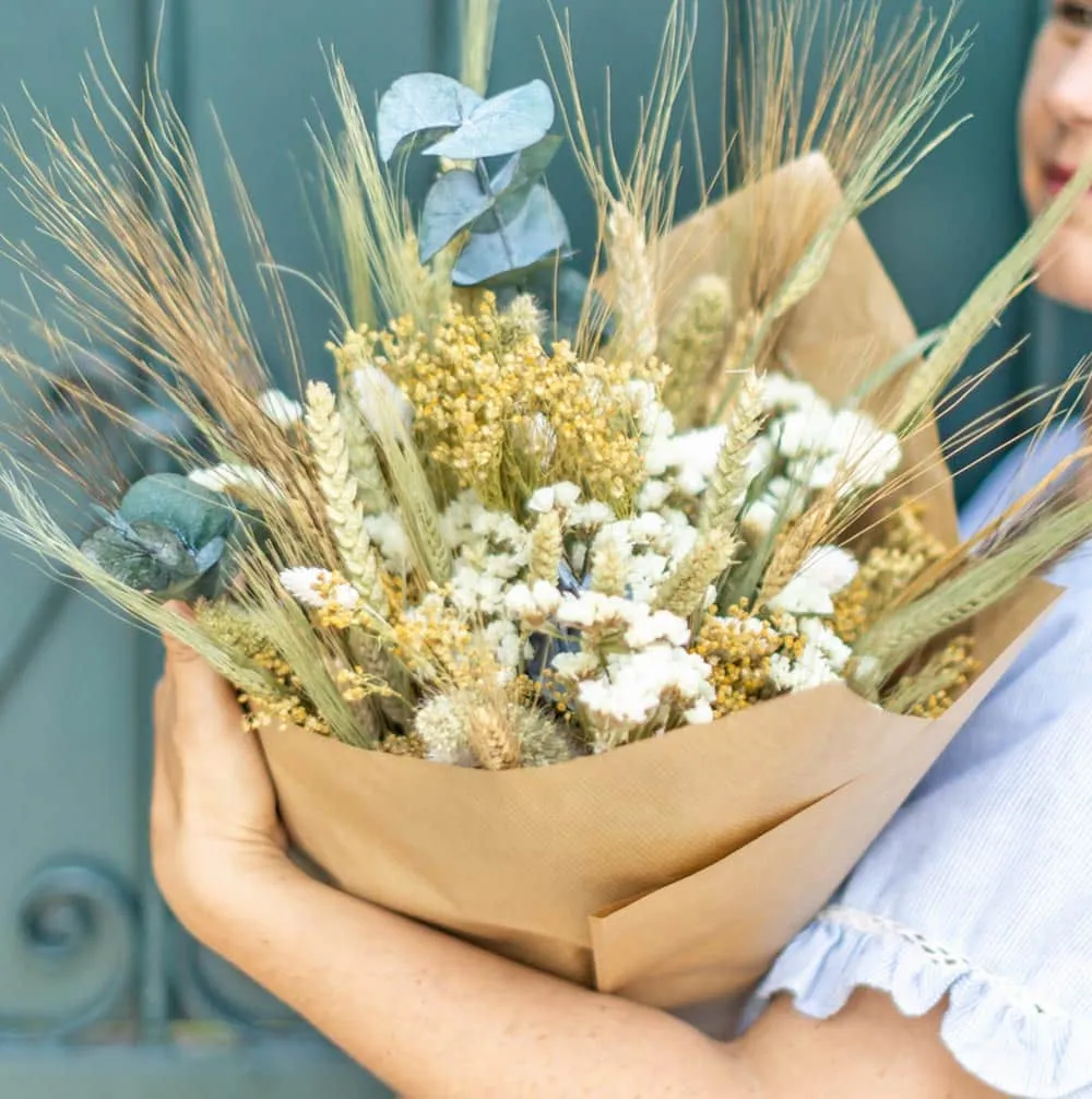 Réconciliation Végétale Suzon bouquet fleurs séchées champêtre 55cm
