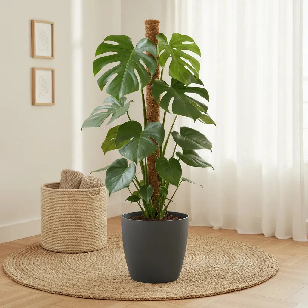 PLANT AND STORIES Monstera Deliciosa tuteur plante 90 cm fenêtrée