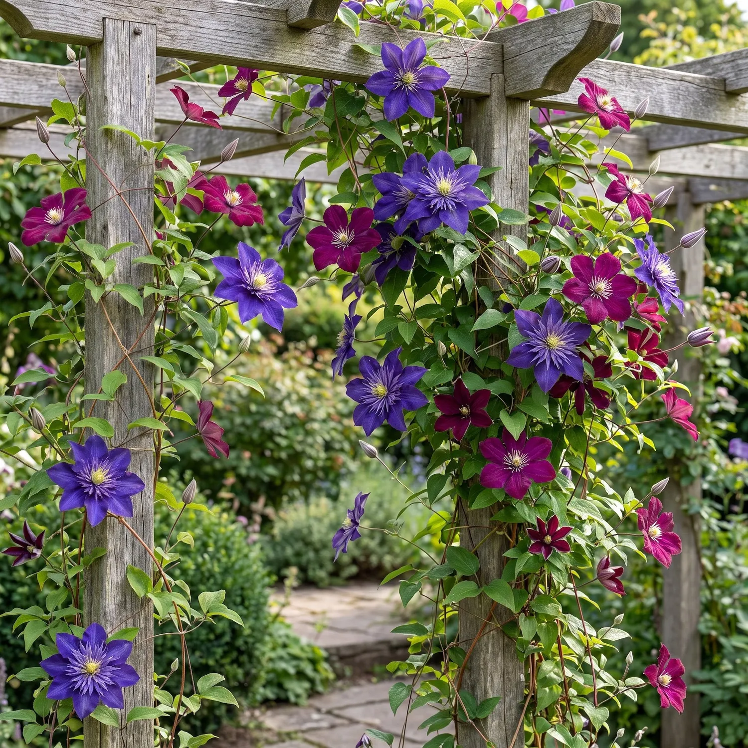 Plant and Stories Clematis Duo Bleu Rouge grimpante lot 2 plants