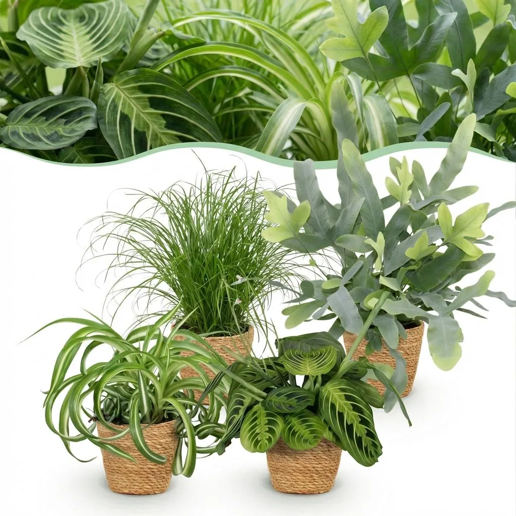 Plant and Stories Lot 4 plantes pet-friendly d’intérieur pot 12 cm sans cache-pot