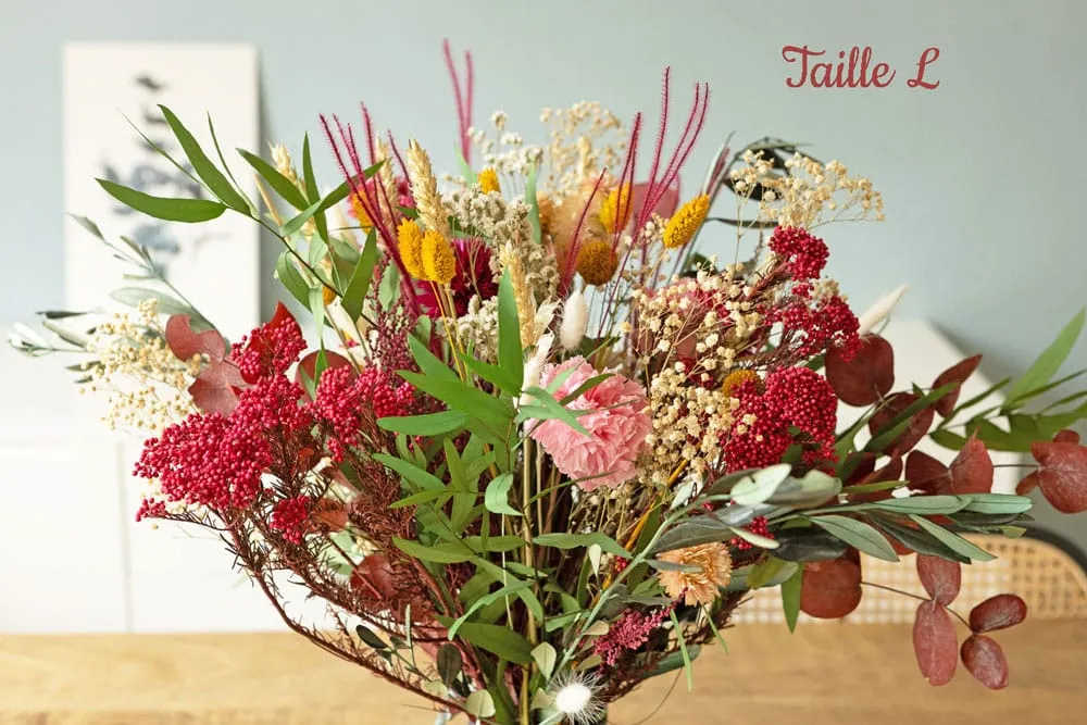 Réconciliation Végétale Albizia bouquet séché rose M 50 cm