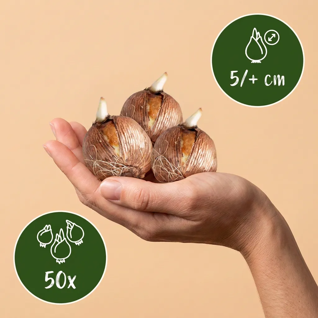 Plant and Stories Crocus botaniques bulbes calibre 5/6 lot 50