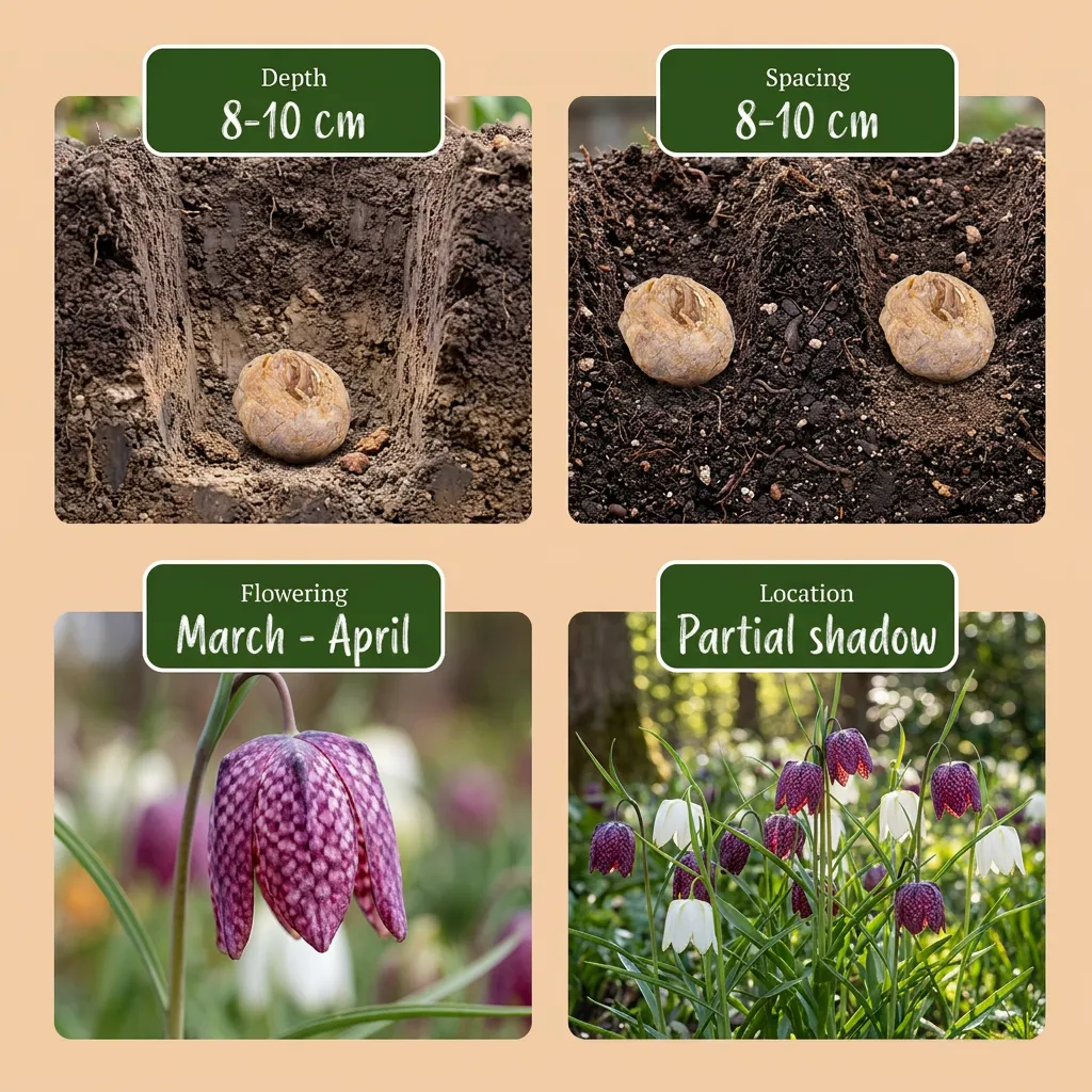 Plant and Stories Fritillaire pintade bulbes mélange 60 calibre 6/7