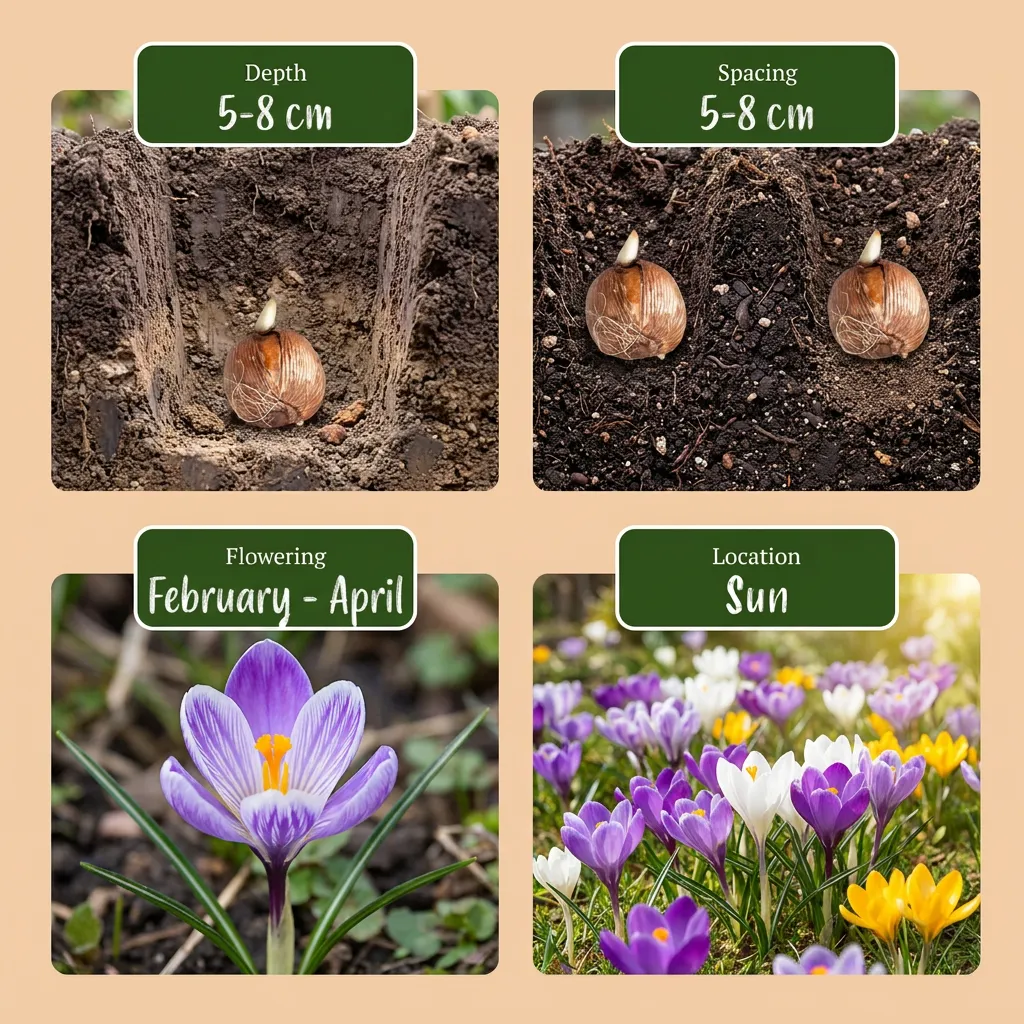 Plant and Stories Crocus en mélange bulbes 70 bulbes floraison précoce
