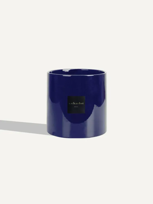 By Charlot cache-pot céramique bleu marine 18 cm