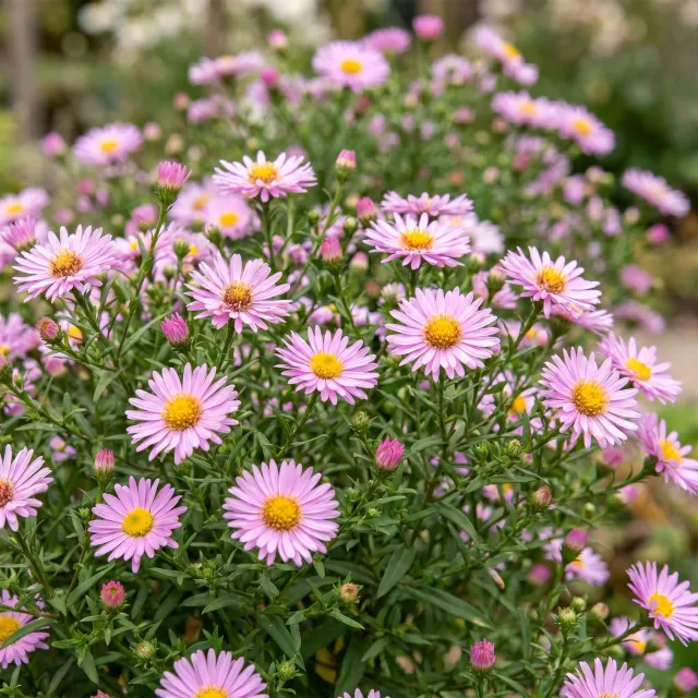 Plant and Stories Wood's Pink aster vivace 1 plant