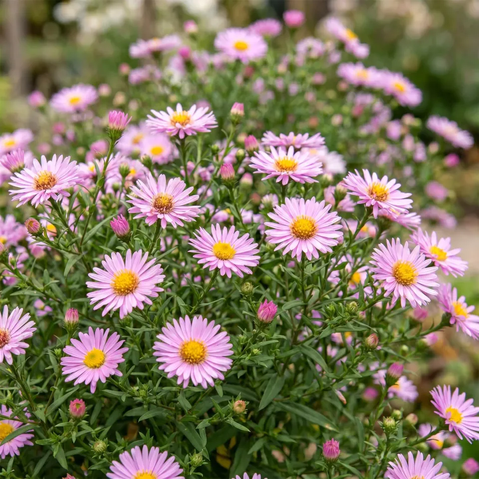 Plant and Stories Wood's Pink aster vivace 1 plant